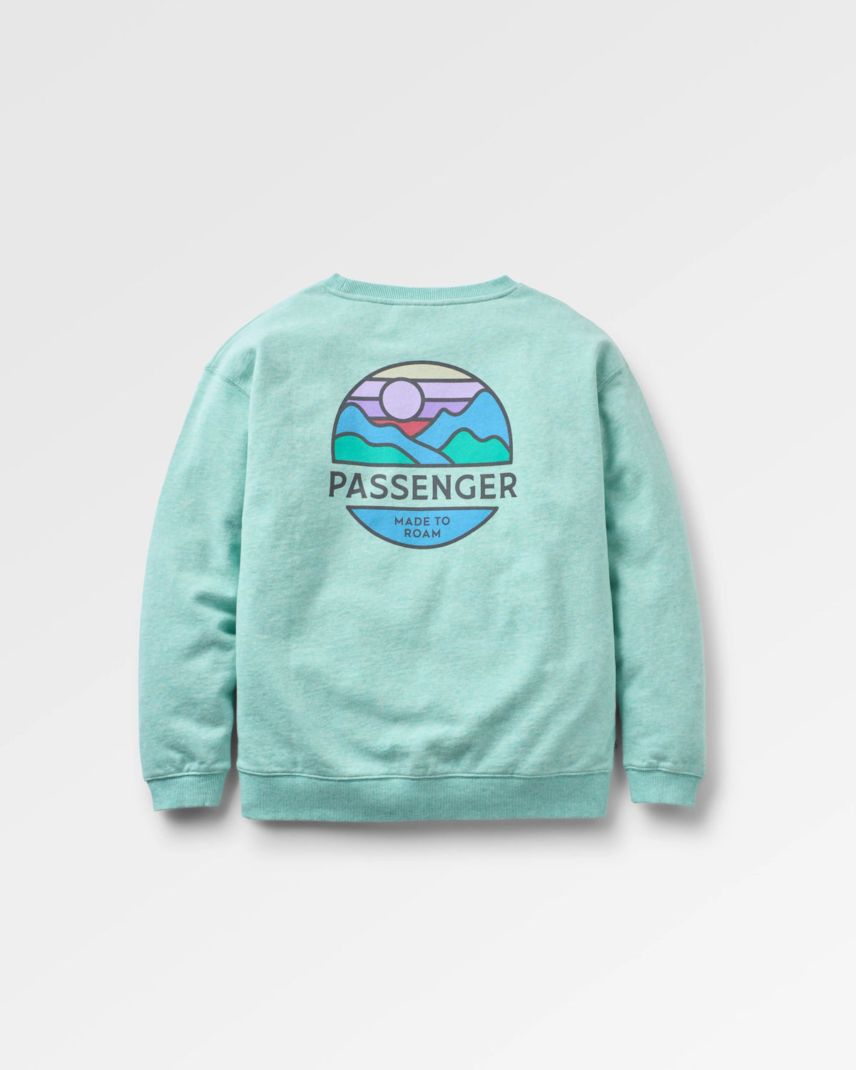 Laidback Cotton Sweatshirt - Aqua Marl - Flatlay