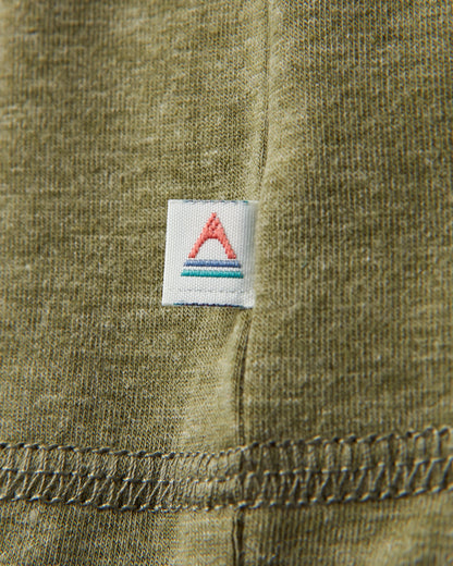 Kirkwood Textured Active T-Shirt - Khaki - Flatlay