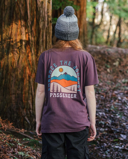 Outlook Oversized T-Shirt - Deep Plum - Lifestyle
