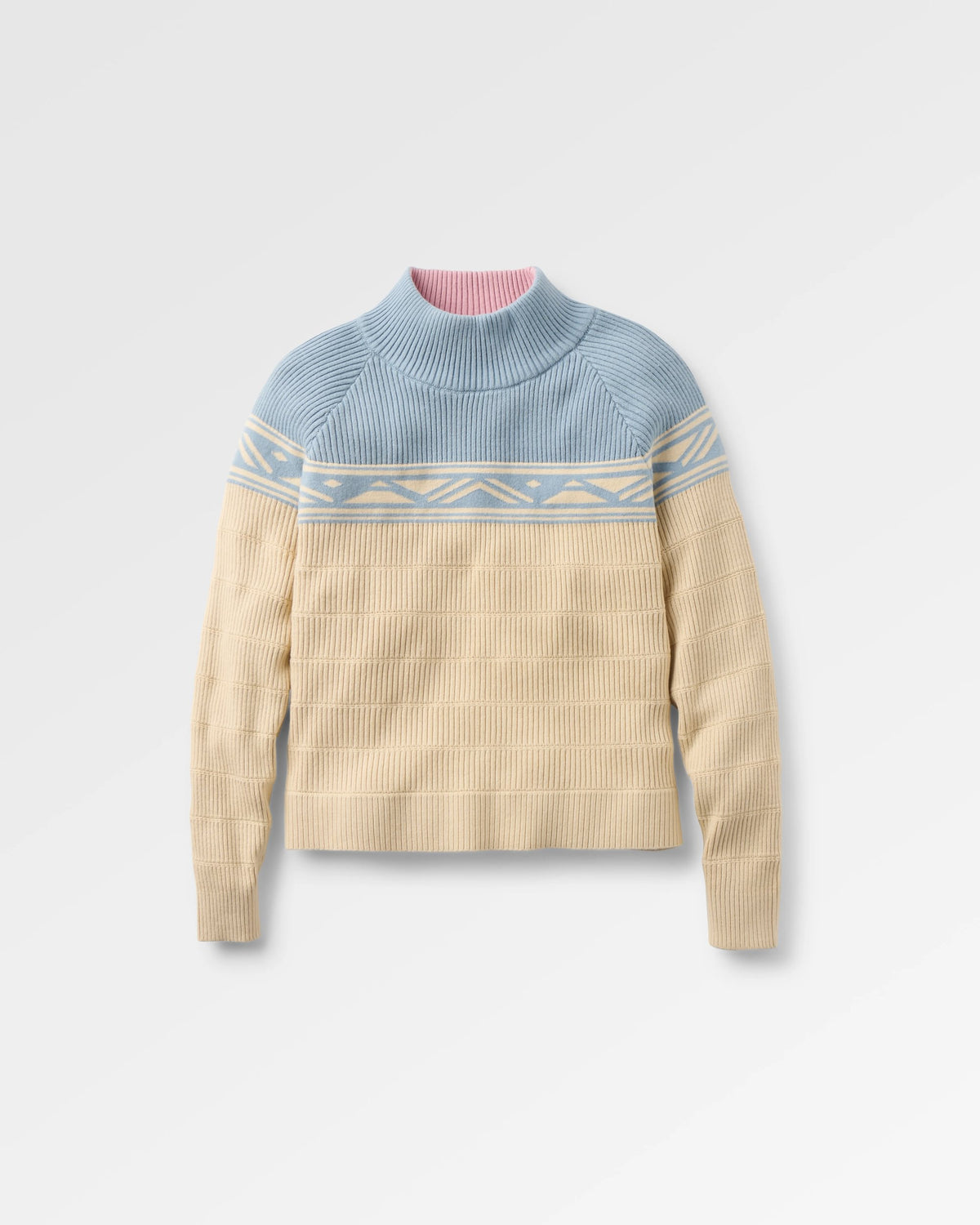 Nurture Cotton Jumper - Faded Denim - Flatlay