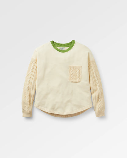 Aerial LS Knit Top - Oatmeal - Flatlay