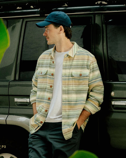 Island Twill Shirt - Caramel Beach Stripe - Lifestyle