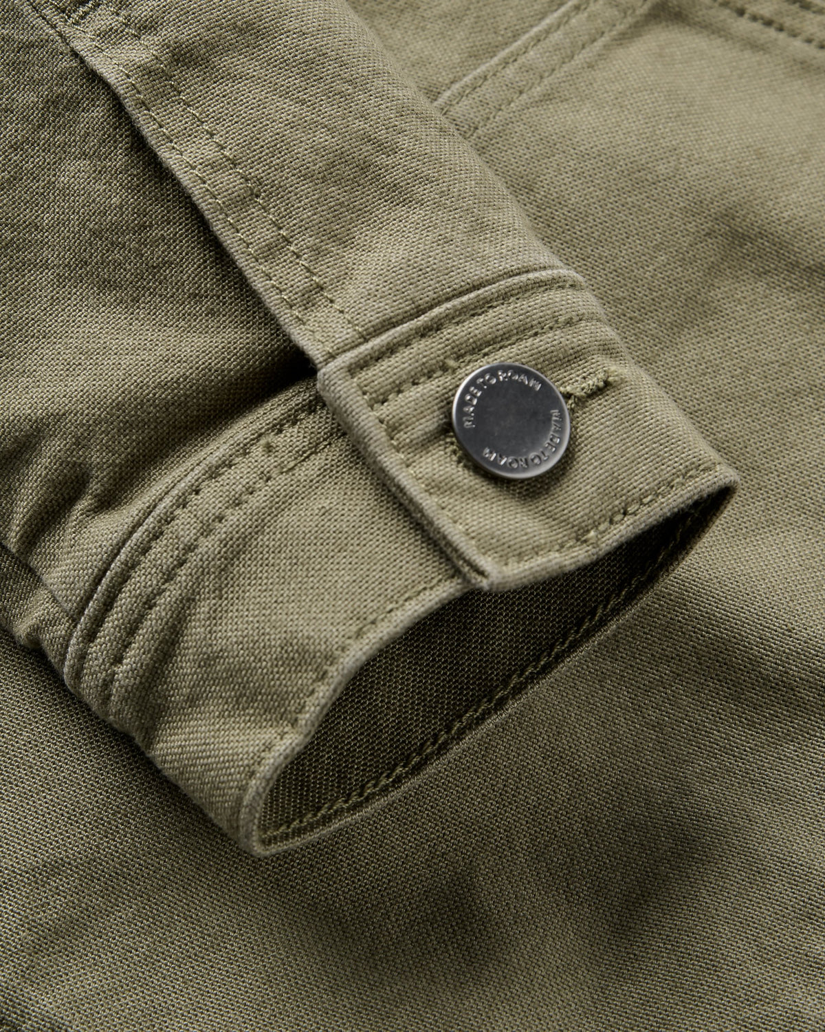Vantage Lined Cotton Canvas Jacket - Dusty Olive - Flatlay