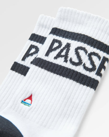 Classic Passenger Crew Socks - White - Flatlay