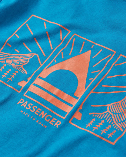 Maverick T-Shirt - Blue Pool - Flatlay