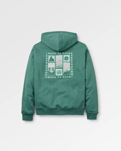 Snapshot Cotton Relaxed Fit Hoodie - Deep Ocean - Flatlay