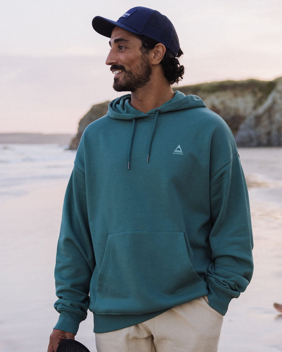 Snapshot Cotton Relaxed Fit Hoodie - Deep Ocean - Lifestyle