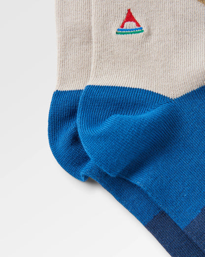 Panorama Midweight Crew Socks - Scenic Toffee - Flatlay
