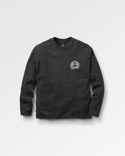 Elbio Relaxed Fit LS T-Shirt - Black - Flatlay