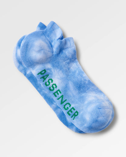 Trainer Socks - Tie Dye Cornflower - Flatlay