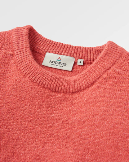 Cove Knitted Jumper - Mineral Red - Flatlay