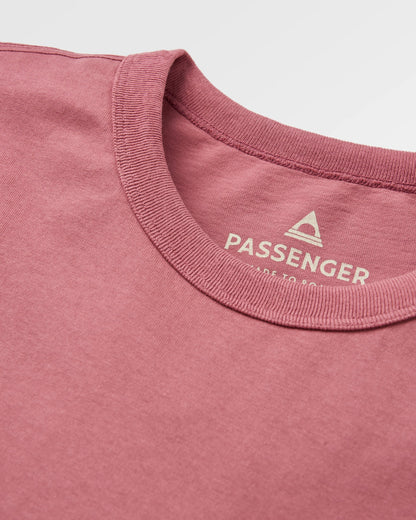 Heritage Relaxed Fit LS T-Shirt - Mauve Dusk - Flatlay