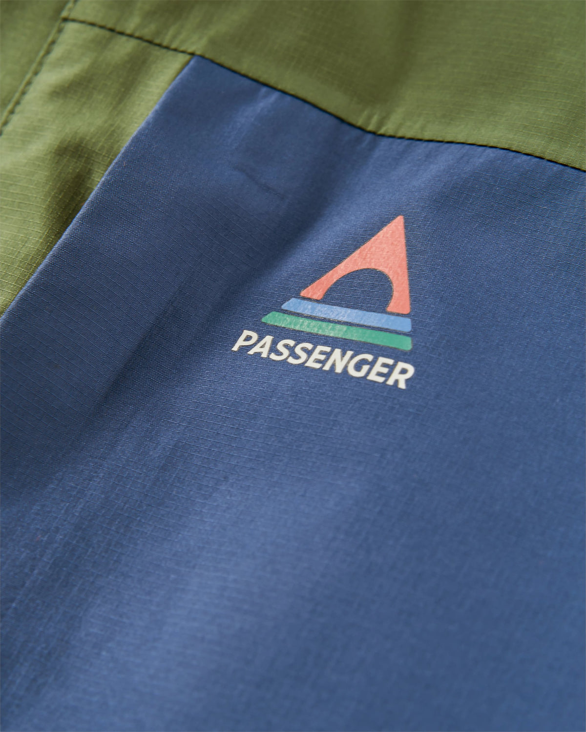 Trailscape Men's Waterproof Jacket - Dark Denim/Wild Green - Flatlay