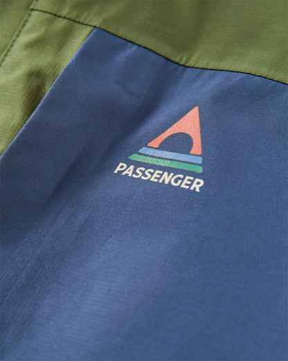 Trailscape Men's Waterproof Jacket - Dark Denim/Wild Green - Flatlay
