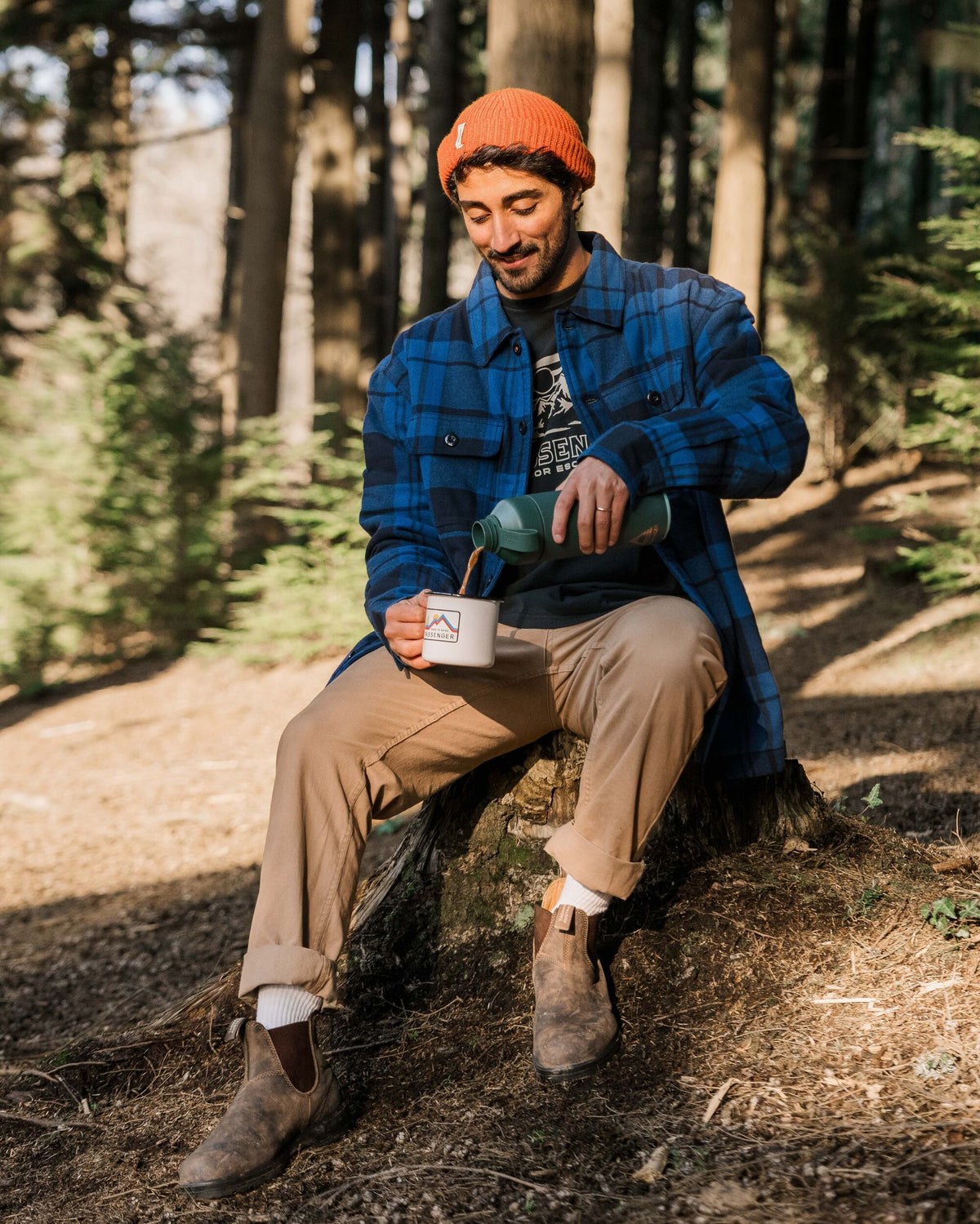 Freestyle Sherpa-Lined Overshirt - True Blue - Lifestyle