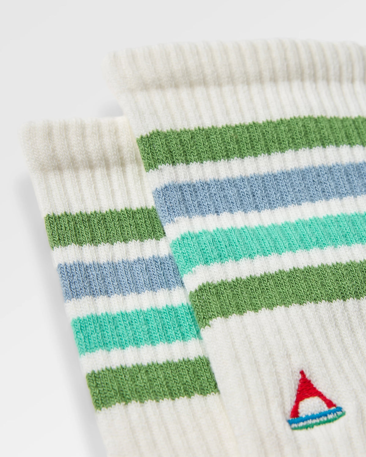 Classic Midweight Crew Socks - Birch - Flatlay