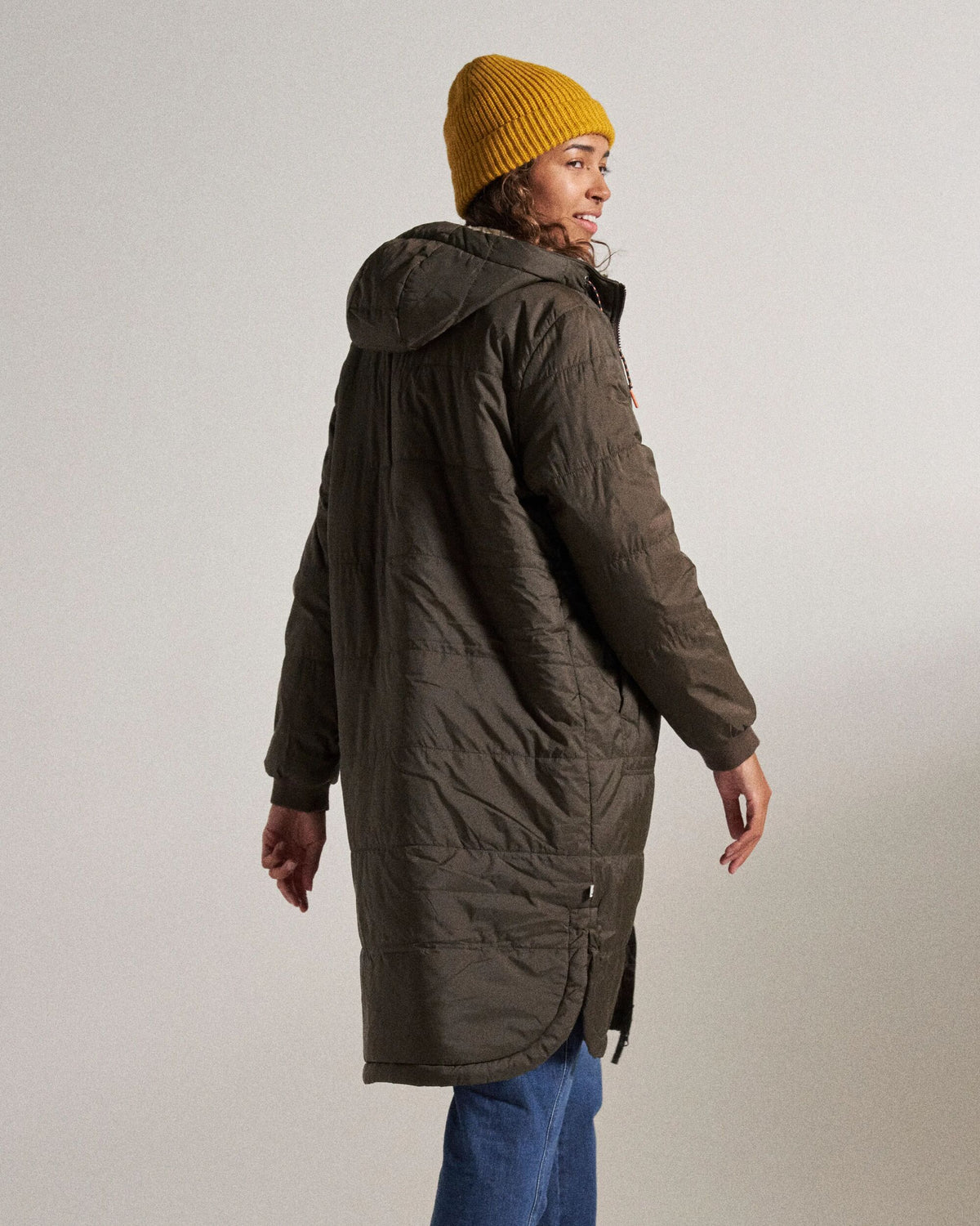 Flora Sherpa Lined Parka - Coffee - Studio Model