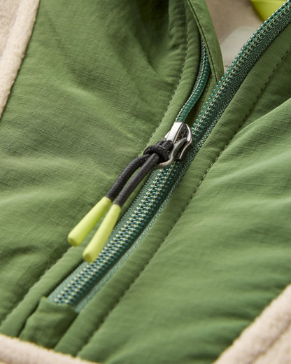 Alexander Hooded Polar Fleece - Feather/Wild Green - Flatlay