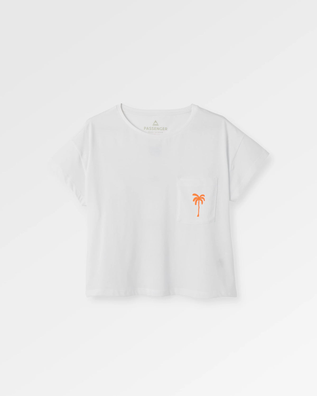 Stack Pocket T-Shirt - White - Flatlay