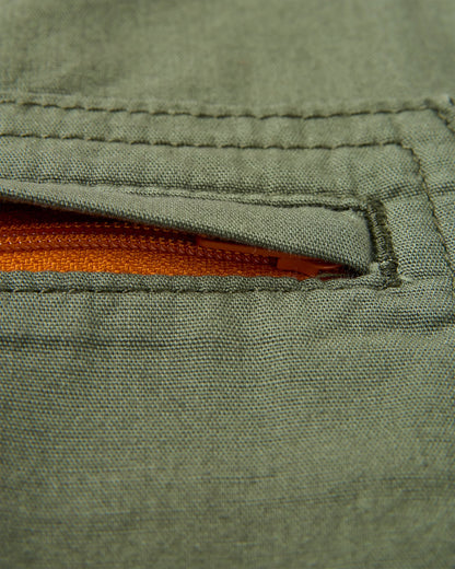 Shuffle Light Cotton Short Dungarees - Wild Green - Flatlay