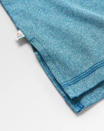 Classic Active T-Shirt - Blue Steel Marl - Flatlay