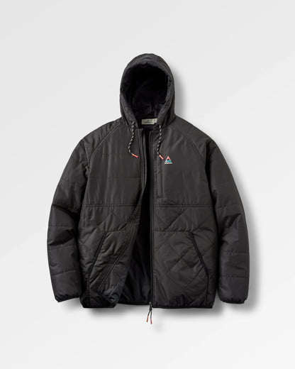 Dylan Insulated Full Zip Jacket - Black - Flatlay