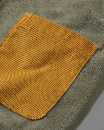 Ace Polar Fleece Dungarees - Dusty Olive - Flatlay