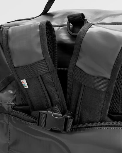 Roamer 60L Duffel Bag - Phantom Black - Flatlay