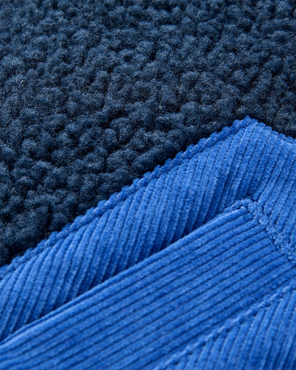Clover Sherpa Hooded Fleece - Rich Navy - Flatlay