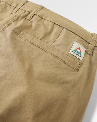 365 Light Cotton Trouser - Faded Olive - Flatlay