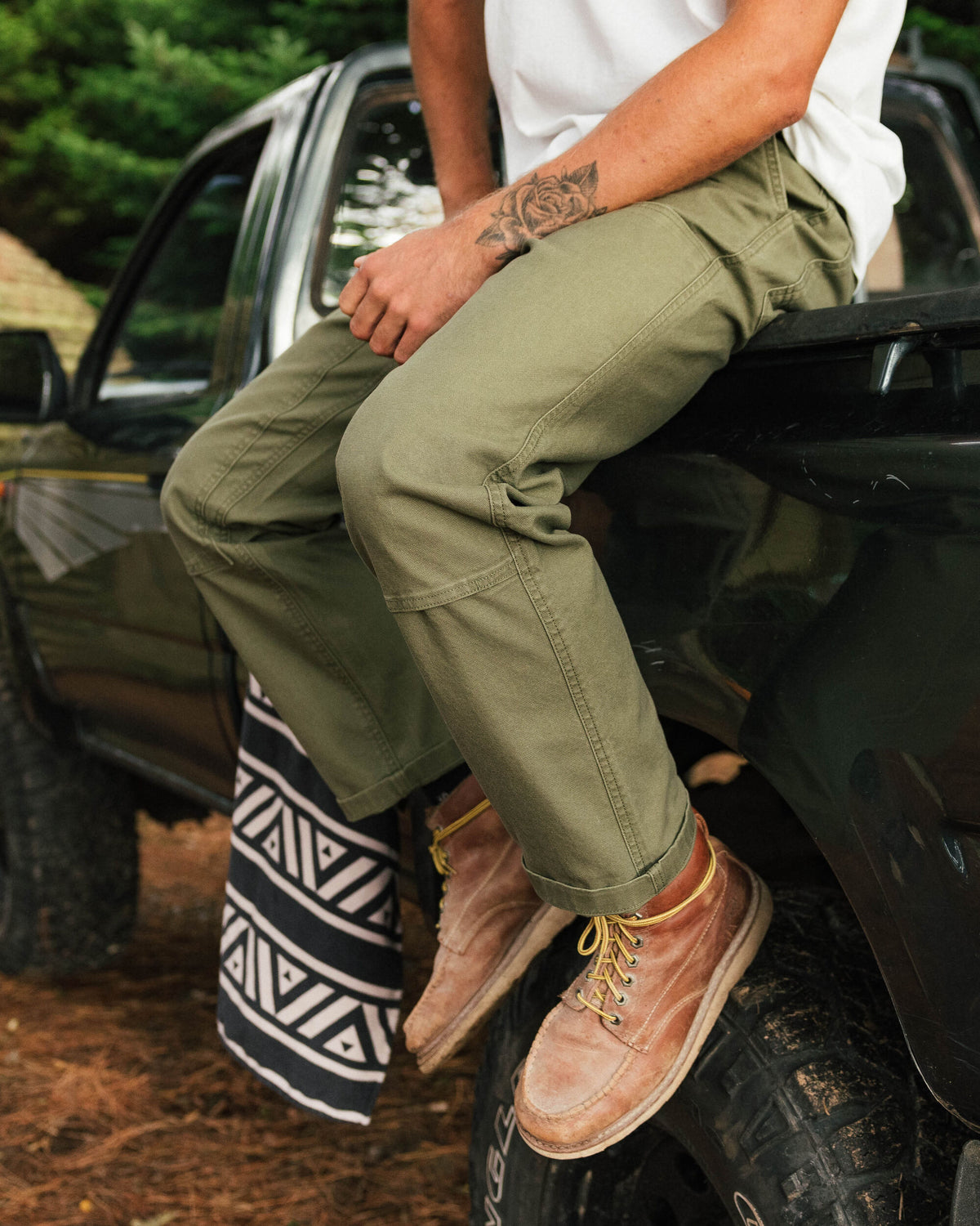 Vantage Cotton Canvas Trouser - Khaki - Lifestyle