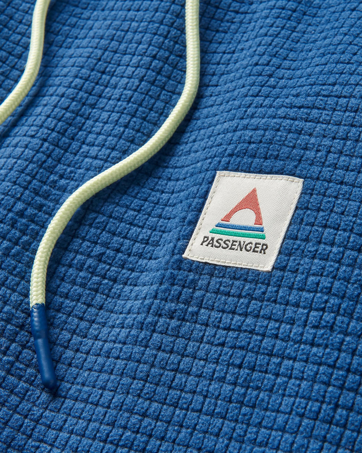 Point Grid Polar Fleece Hoodie - Dark Denim - Flatlay