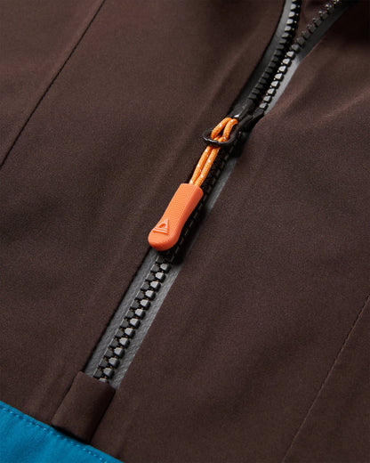 Diablo Waterproof Anorak - Caramel/Espresso - Flatlay