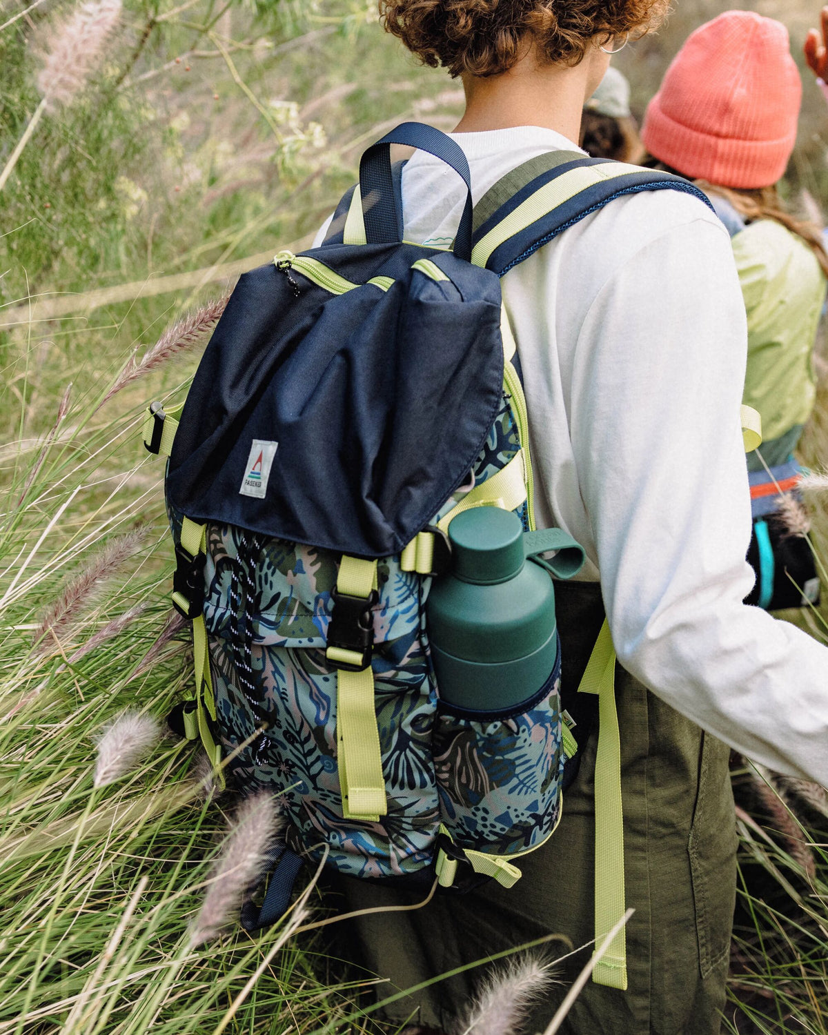 Boondocker 26L Backpack - Abstract Seaweed Pistachio - Lifestyle - Female