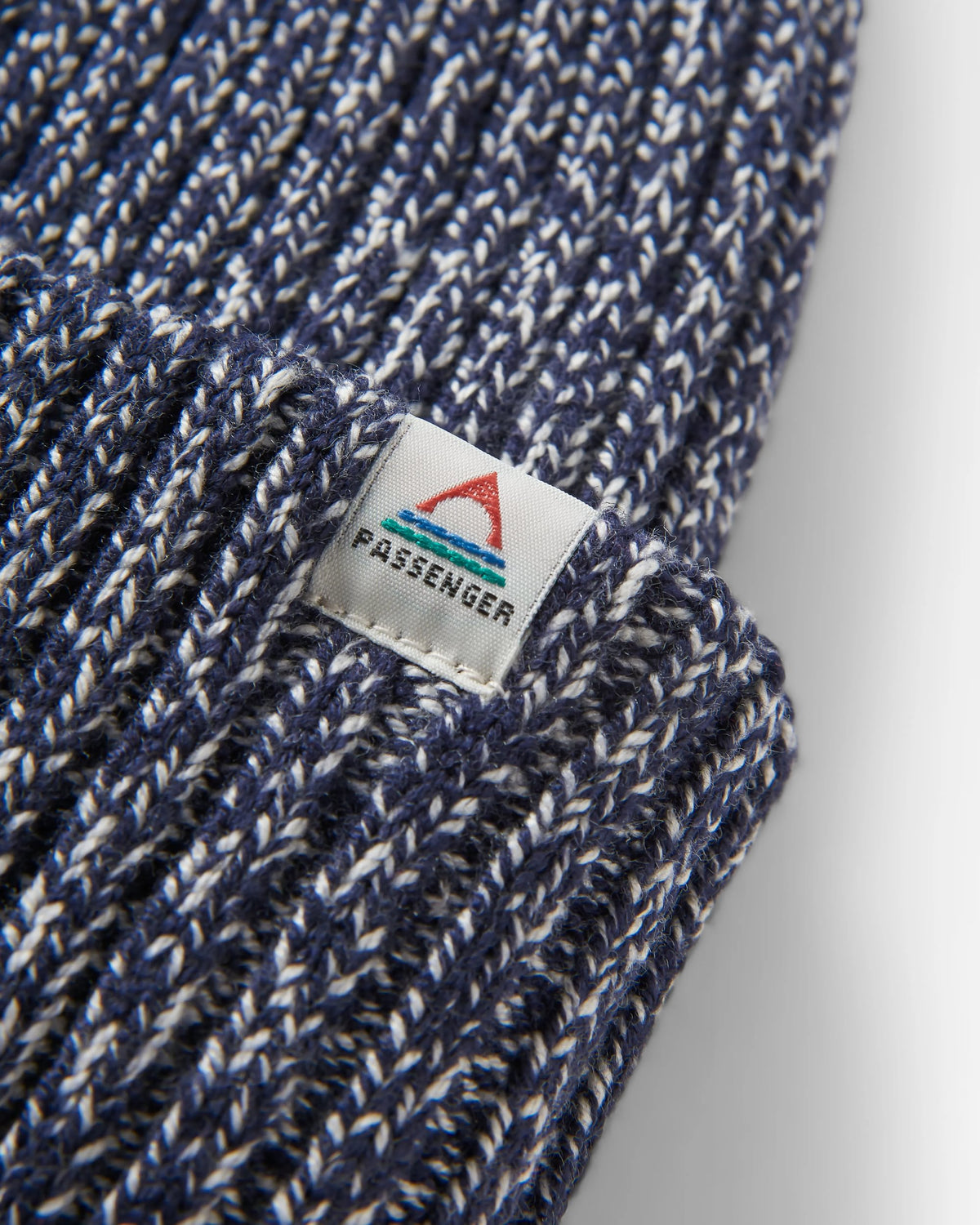 Fisherman Marl Beanie - Rich Navy - Flatlay