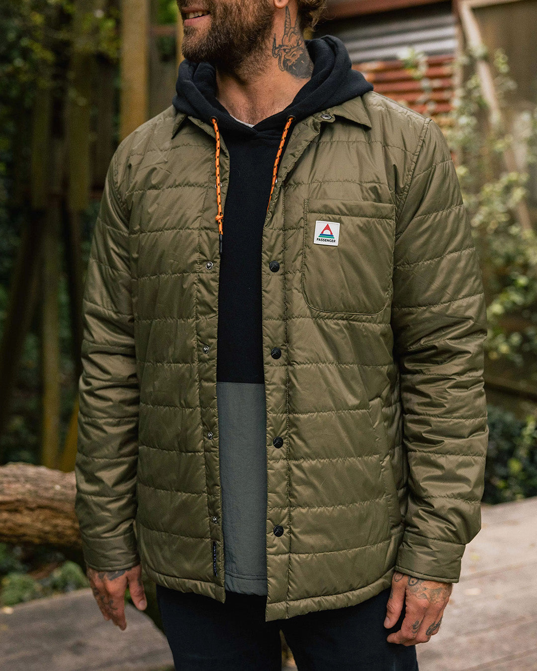 Grain Insulated Overshirt - Khaki - Lifestyle