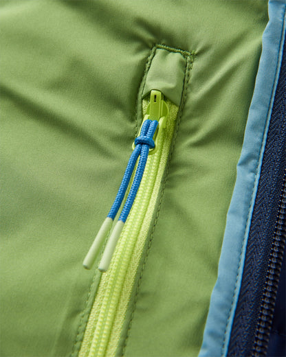 Ashland Down Jacket - Rich Navy/Pear Green - Flatlay