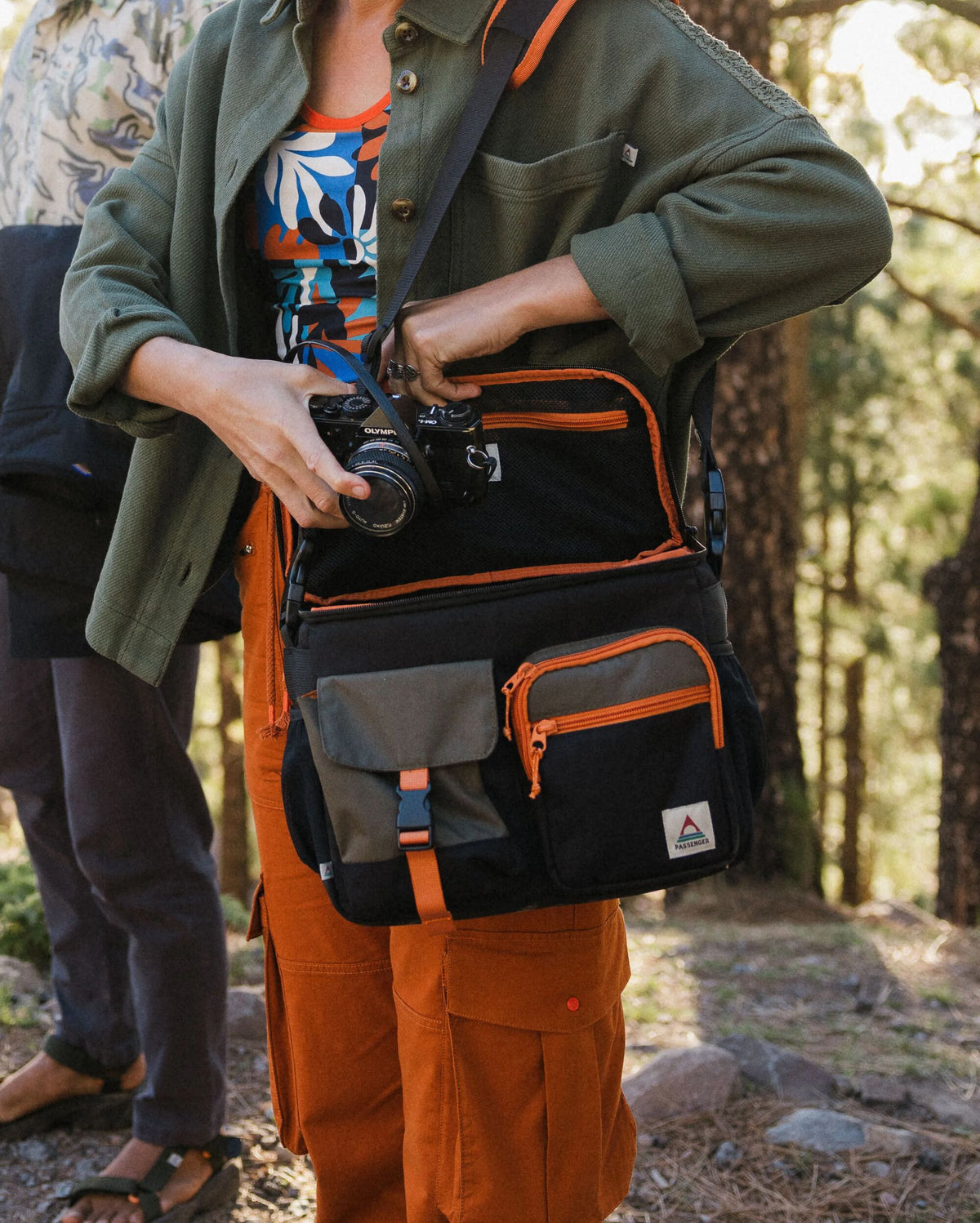 Boondocker Camera Bag - True Black/ Khaki - Lifestyle - Female