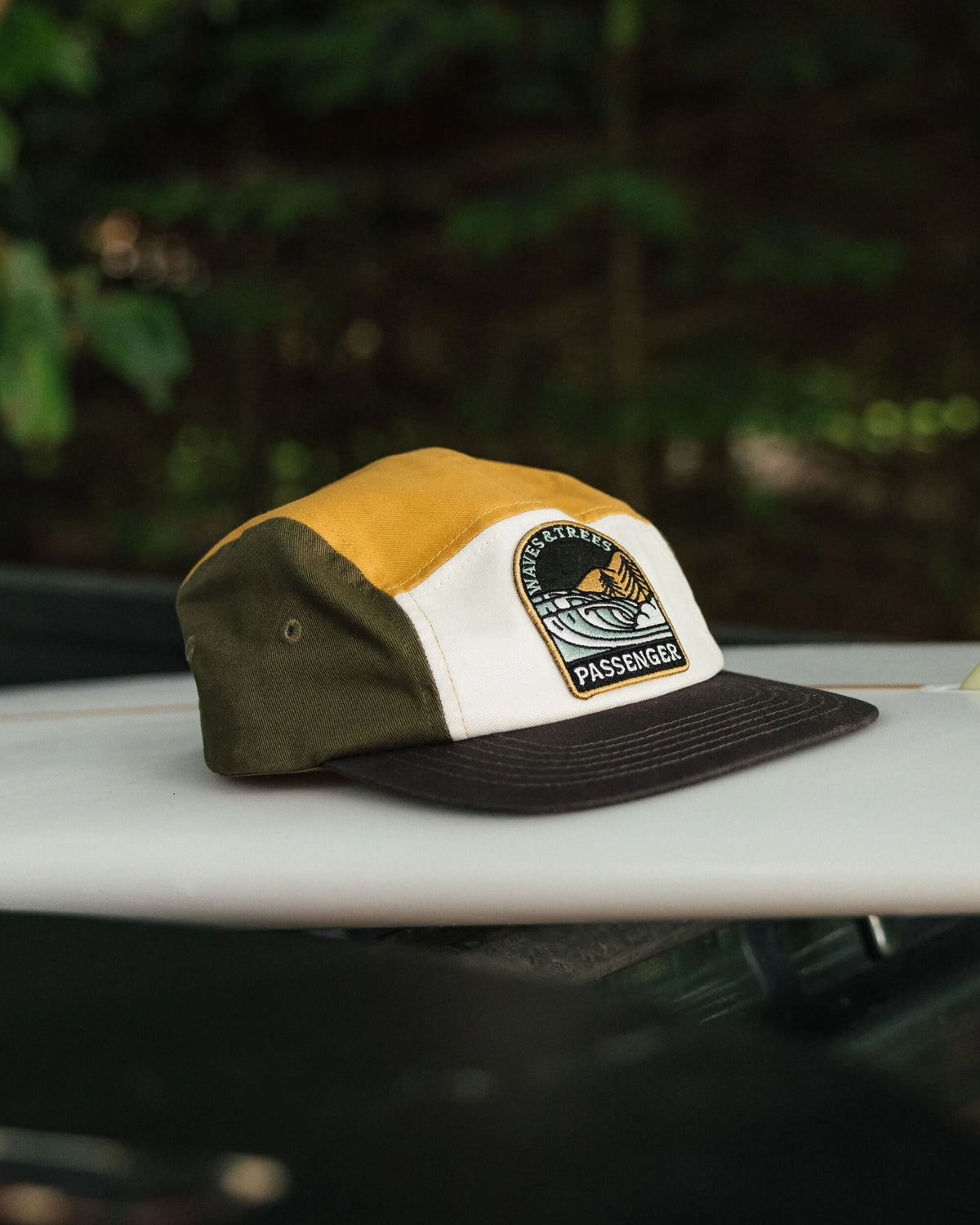 Waves & Trees 5 Panel Cap - Khaki - Lifestyle