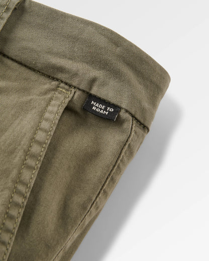 365 Cotton Trouser - Dusty Olive - Flatlay