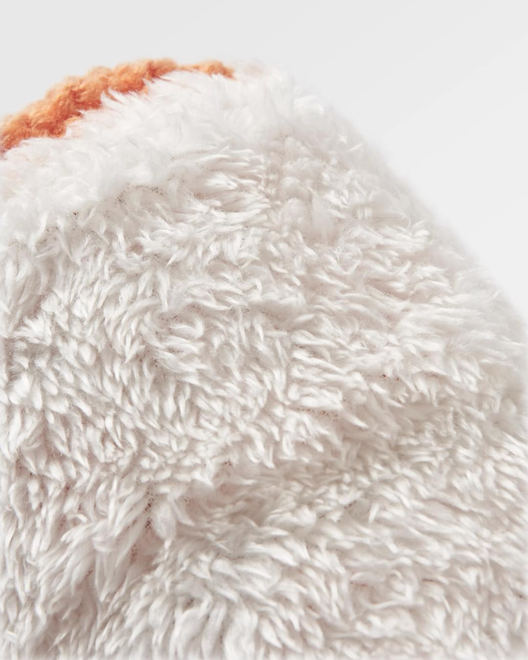 Lily Fleece Lined Fingerless Mittens - Apricot - Flatlay