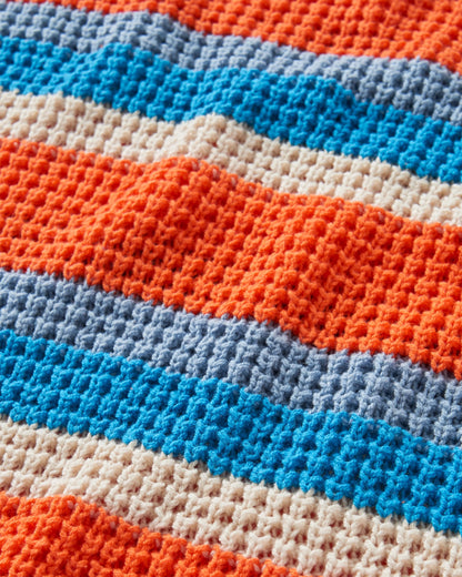 Reflection Stripey Jumper - Ember Orange Multi Stripe - Flatlay