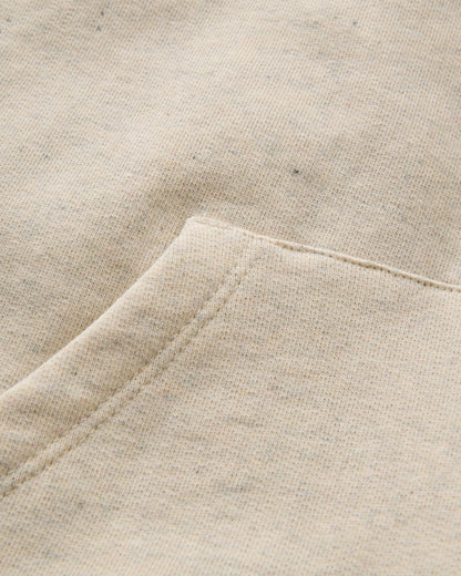Patch Cotton Hoodie - Milky Marl - Flatlay
