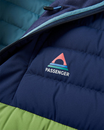 Ashland Down Jacket - Rich Navy/Pear Green - Flatlay