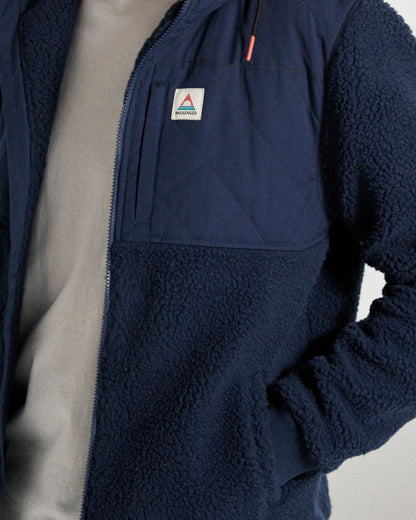 Adventure Deep-Pile Sherpa Fleece - Rich Navy - Studio Model