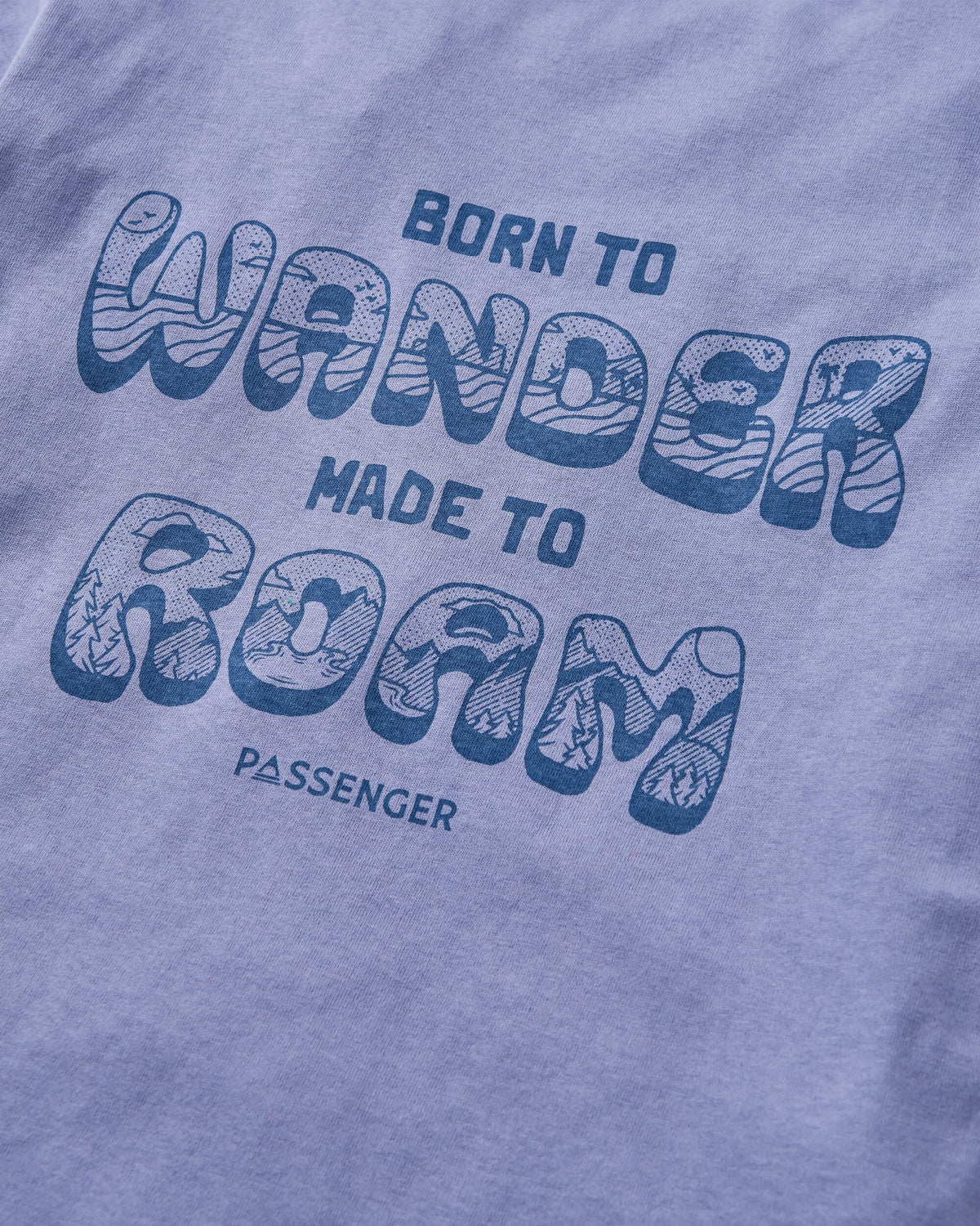 Woodcut T-Shirt - Retro Purple - Flatlay