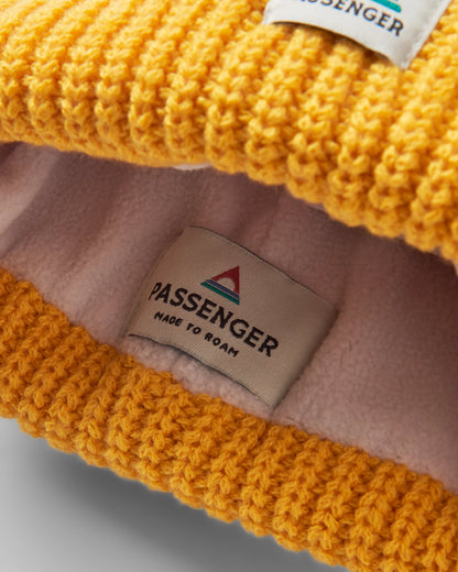 Beechwood Fleece Lined Beanie - Mustard Gold - Flatlay