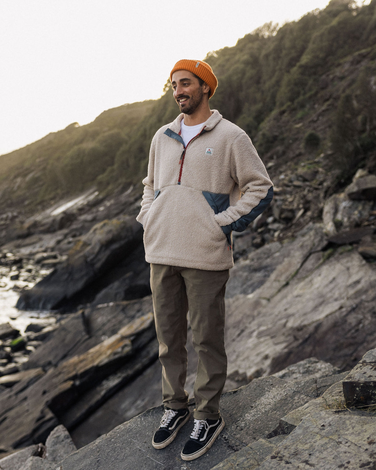 Muse Polar-Lined Sherpa Fleece - Pebble Grey - Lifestyle