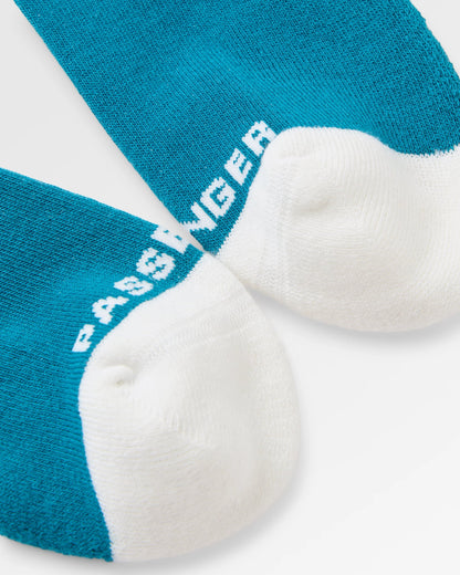 Made to Roam Graphic Crew Socks - Mediterranean - Flatlay
