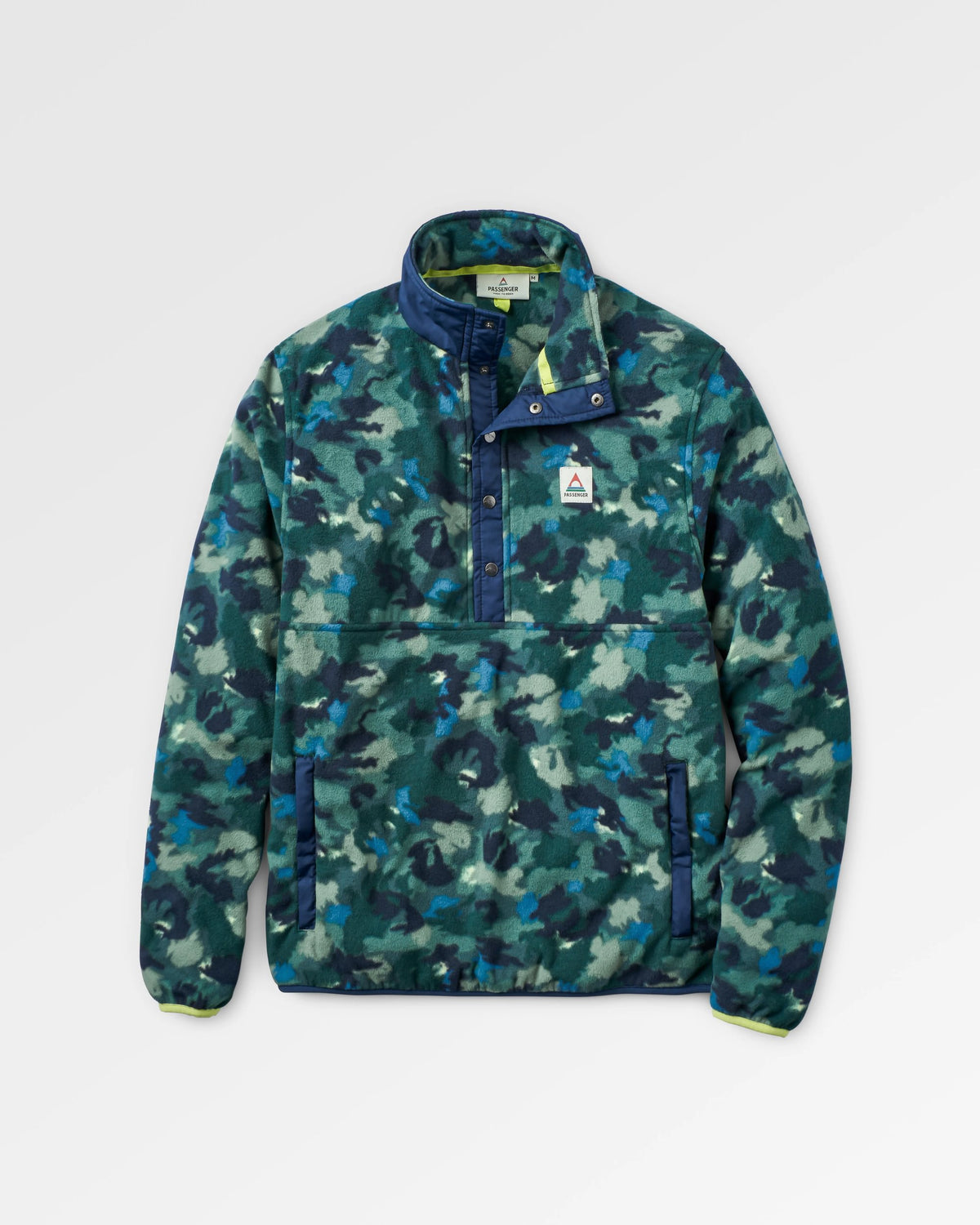 Adrift Polar Fleece - Alpine Camo Rain Forest - Flatlay
